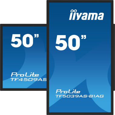 iiyama TF5039AS-B1AG affichage de messages Écran plat de signalisation numérique 125,7 cm (49.5") LED 500 cd m² 4K Ultra HD