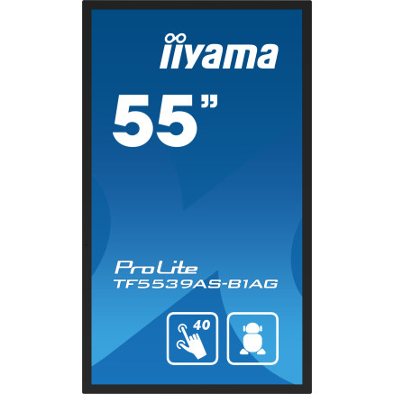 iiyama TF5539AS-B1AG affichage de messages Écran plat de signalisation numérique 138,7 cm (54.6") LED 500 cd m² 4K Ultra HD