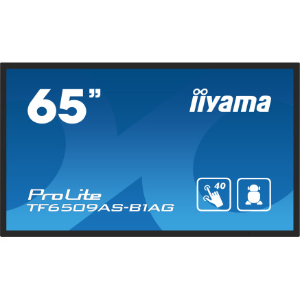 iiyama TF6539AS-B1AG affichage de messages Écran plat de signalisation numérique 163,8 cm (64.5") LED 500 cd m² 4K Ultra HD