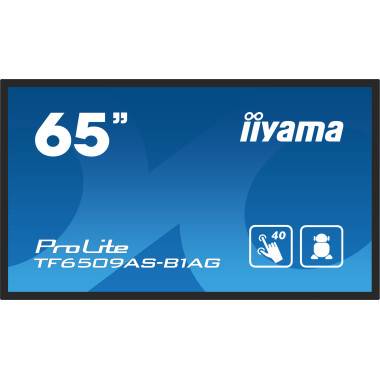 iiyama TF6539AS-B1AG affichage de messages Écran plat de signalisation numérique 163,8 cm (64.5") LED 500 cd m² 4K Ultra HD