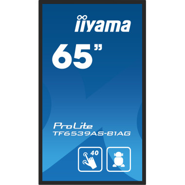 iiyama TF6539AS-B1AG affichage de messages Écran plat de signalisation numérique 163,8 cm (64.5") LED 500 cd m² 4K Ultra HD