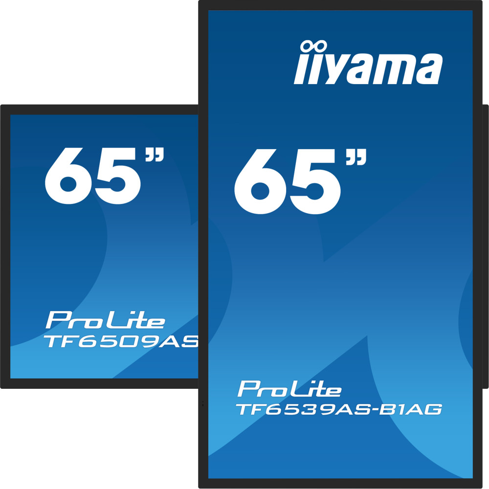 iiyama TF6539AS-B1AG affichage de messages Écran plat de signalisation numérique 163,8 cm (64.5") LED 500 cd m² 4K Ultra HD