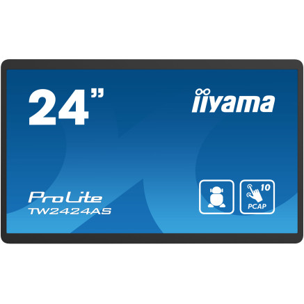 iiyama TW2424AS-B1 affichage de messages Écran plat de signalisation numérique 60,5 cm (23.8") Wifi 250 cd m² 4K Ultra HD Noir