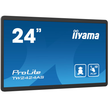 iiyama TW2424AS-B1 affichage de messages Écran plat de signalisation numérique 60,5 cm (23.8") Wifi 250 cd m² 4K Ultra HD Noir