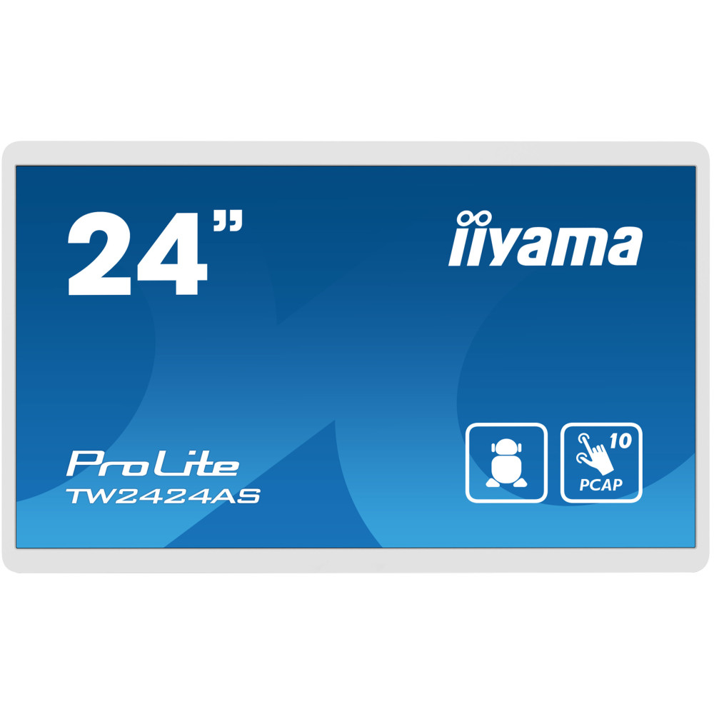 iiyama TW2424AS-W1 affichage de messages Écran plat de signalisation numérique 60,5 cm (23.8") Wifi 250 cd m² 4K Ultra HD Noir iiyama TW2424AS-W1 affichage de messages Écran plat de signalisation numérique 60,5 cm (23.8") Wifi 250 cd m² 4K Ultra HD Noir
