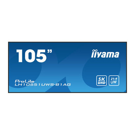 iiyama LH10551UWS-B1AG affichage de messages Écran plat de signalisation numérique 2,66 m (104.7") LED 500 cd m² Full HD Ultra