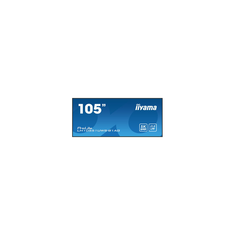iiyama LH10551UWS-B1AG affichage de messages Écran plat de signalisation numérique 2,66 m (104.7") LED 500 cd m² Full HD Ultra iiyama LH10551UWS-B1AG affichage de messages Écran plat de signalisation numérique 2,66 m (104.7") LED 500 cd m² Full HD Ultra