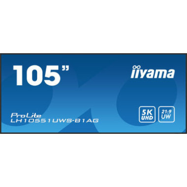 iiyama LH10551UWS-B1AG affichage de messages Écran plat de signalisation numérique 2,66 m (104.7") LED 500 cd m² Full HD Ultra