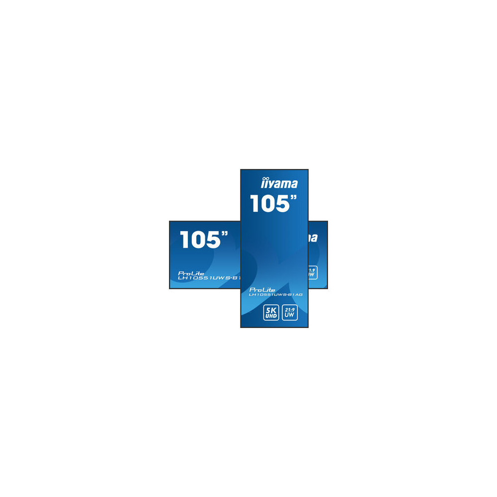 iiyama LH10551UWS-B1AG affichage de messages Écran plat de signalisation numérique 2,66 m (104.7") LED 500 cd m² Full HD Ultra