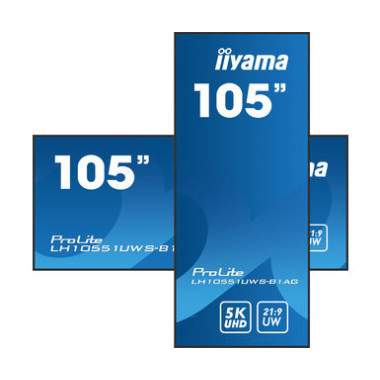 iiyama LH10551UWS-B1AG affichage de messages Écran plat de signalisation numérique 2,66 m (104.7") LED 500 cd m² Full HD Ultra