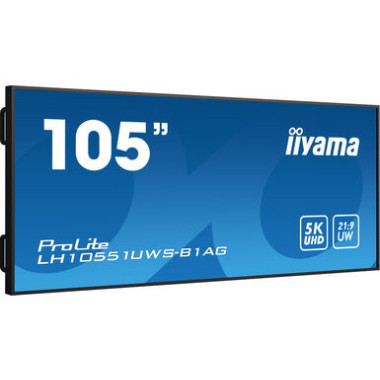 iiyama LH10551UWS-B1AG affichage de messages Écran plat de signalisation numérique 2,66 m (104.7") LED 500 cd m² Full HD Ultra
