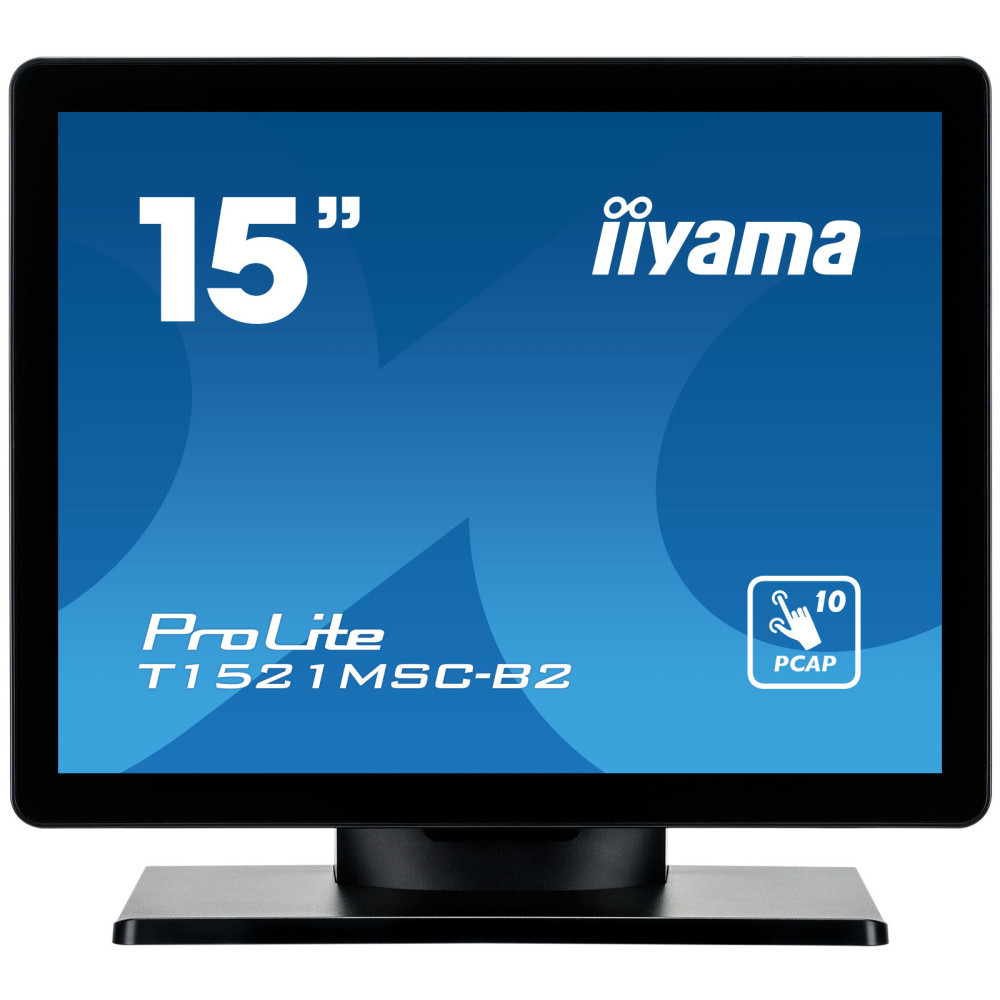 iiyama ProLite T1521MSC-B2 écran plat de PC 38,1 cm (15") 1024 x 768 pixels XGA LED Écran tactile Dessus de table Noir iiyama ProLite T1521MSC-B2 écran plat de PC 38,1 cm (15") 1024 x 768 pixels XGA LED Écran tactile Dessus de table Noir