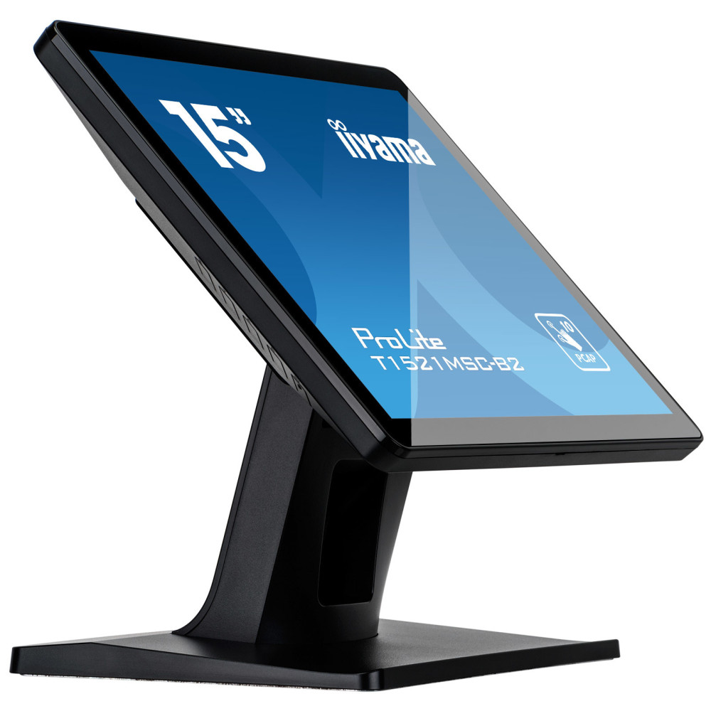iiyama ProLite T1521MSC-B2 écran plat de PC 38,1 cm (15") 1024 x 768 pixels XGA LED Écran tactile Dessus de table Noir