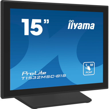 iiyama ProLite T1532MSC-B1S écran plat de PC 38,1 cm (15") 1024 x 768 pixels XGA LCD Écran tactile Noir