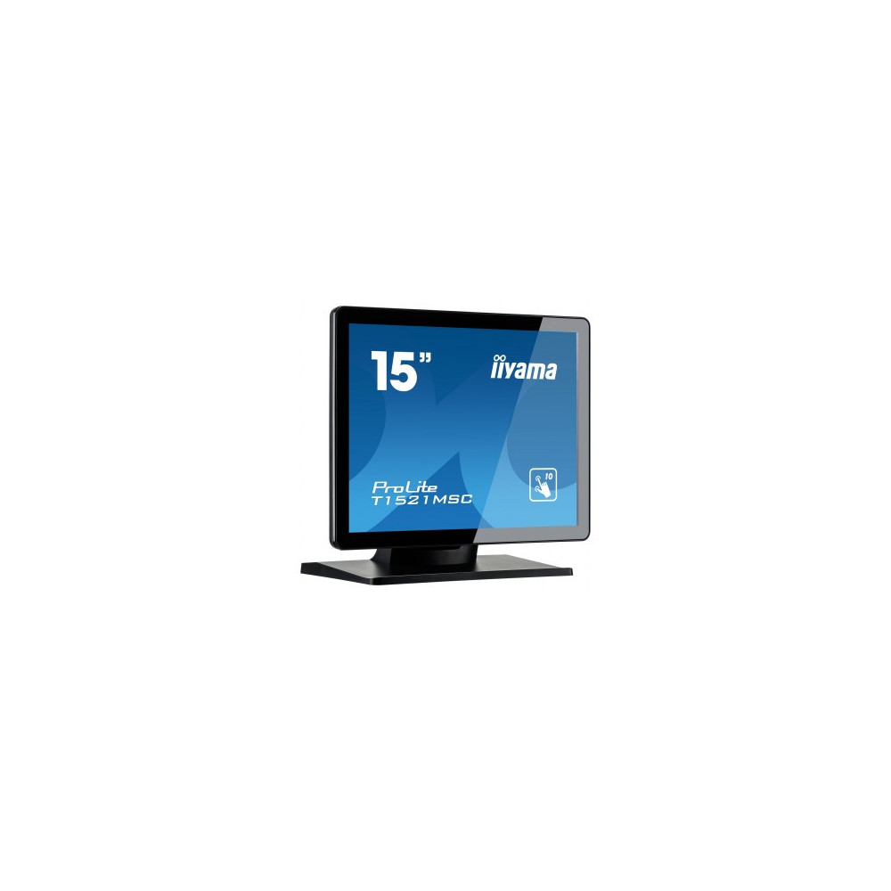 iiyama ProLite T1521MSC-B1 écran plat de PC 38,1 cm (15") 1024 x 768 pixels LED Écran tactile Dessus de table Noir