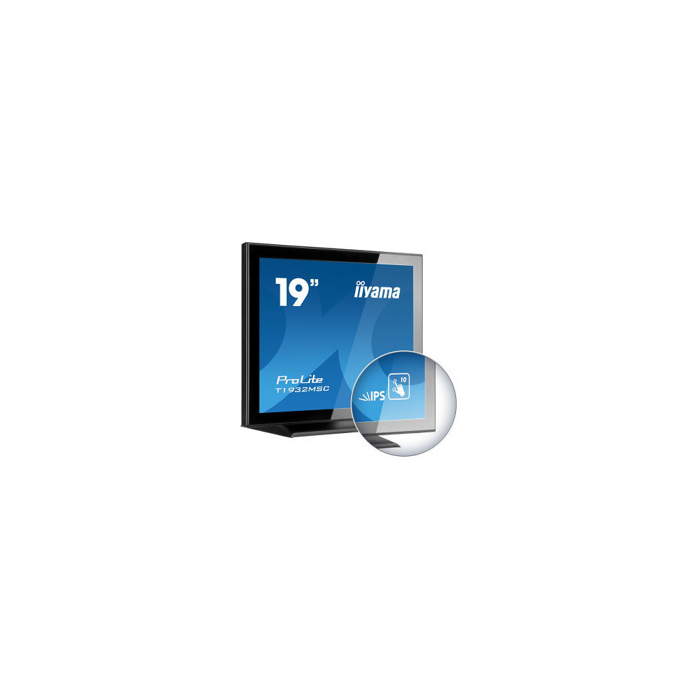 iiyama ProLite T1932MSC-B5AG écran plat de PC 48,3 cm (19") 1280 x 1024 pixels LED Écran tactile Dessus de table Noir