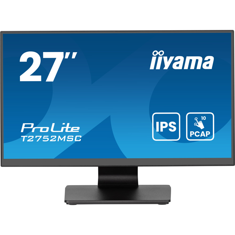 iiyama ProLite T2752MSC-B1AG écran plat de PC 68,6 cm (27") 1920 x 1080 pixels Full HD LED Écran tactile Noir iiyama ProLite T2752MSC-B1AG écran plat de PC 68,6 cm (27") 1920 x 1080 pixels Full HD LED Écran tactile Noir