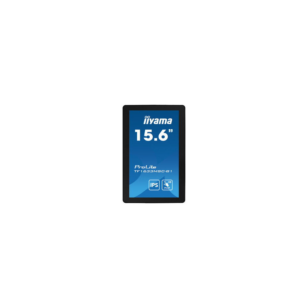 iiyama ProLite TF1633MSC-B1 écran plat de PC 39,6 cm (15.6") 1920 x 1080 pixels Full HD Écran tactile Noir