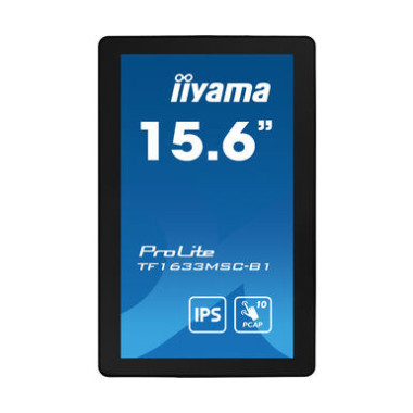 iiyama ProLite TF1633MSC-B1 écran plat de PC 39,6 cm (15.6") 1920 x 1080 pixels Full HD Écran tactile Noir