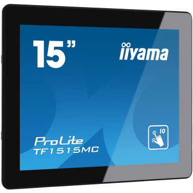 iiyama TF1515MC-B2 affichage de messages 38,1 cm (15") LED 350 cd m² XGA Noir Écran tactile