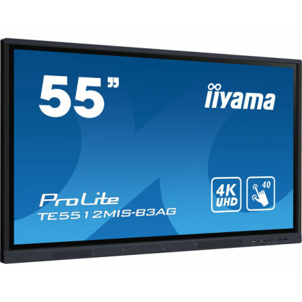 iiyama TE5512MIS-B3AG affichage de messages En forme de kiosk 139,7 cm (55") LCD Wifi 400 cd m² 4K Ultra HD Noir Écran tactile