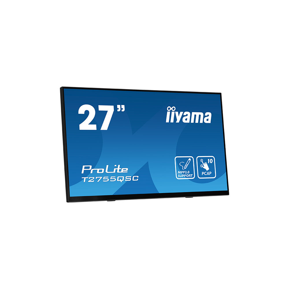 iiyama ProLite T2755QSC-B1 écran plat de PC 68,6 cm (27") 2560 x 1440 pixels Full HD LCD Écran tactile Noir iiyama ProLite T2755QSC-B1 écran plat de PC 68,6 cm (27") 2560 x 1440 pixels Full HD LCD Écran tactile Noir