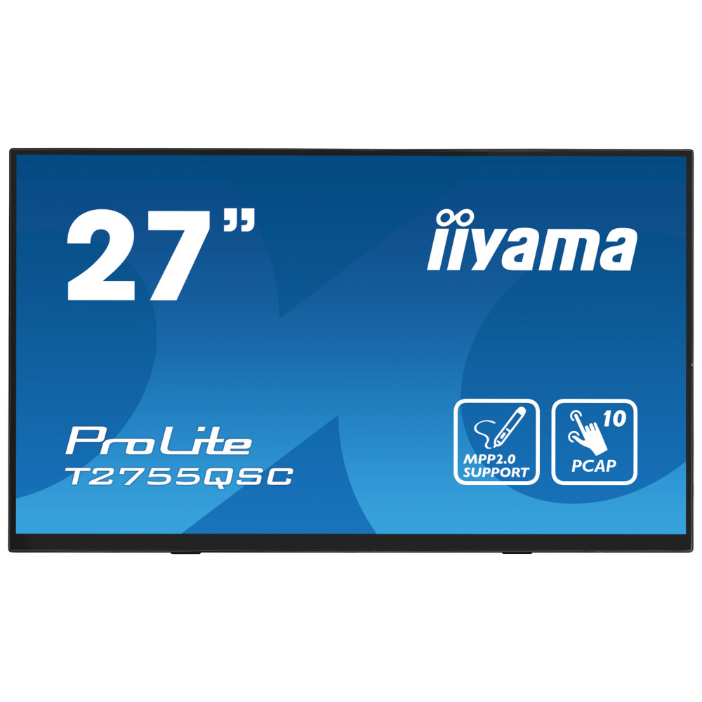 iiyama ProLite T2755QSC-B1 écran plat de PC 68,6 cm (27") 2560 x 1440 pixels Full HD LCD Écran tactile Noir