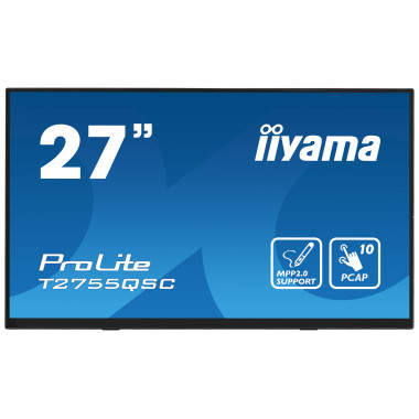 iiyama ProLite T2755QSC-B1 écran plat de PC 68,6 cm (27") 2560 x 1440 pixels Full HD LCD Écran tactile Noir