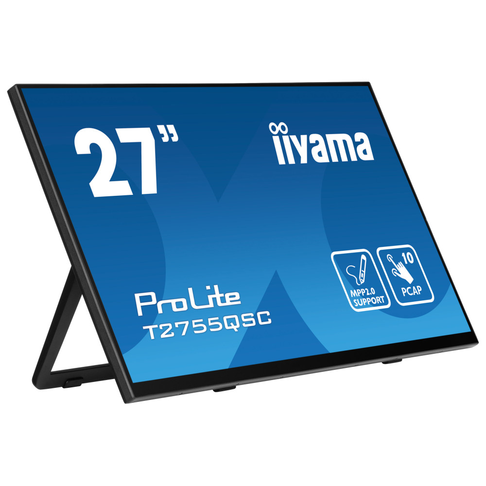 iiyama ProLite T2755QSC-B1 écran plat de PC 68,6 cm (27") 2560 x 1440 pixels Full HD LCD Écran tactile Noir
