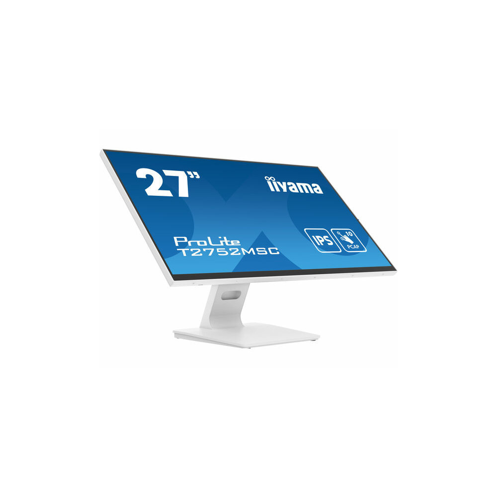 iiyama ProLite T2752MSC-W1 écran plat de PC 68,6 cm (27") 1920 x 1080 pixels Full HD LED Écran tactile Blanc iiyama ProLite T2752MSC-W1 écran plat de PC 68,6 cm (27") 1920 x 1080 pixels Full HD LED Écran tactile Blanc