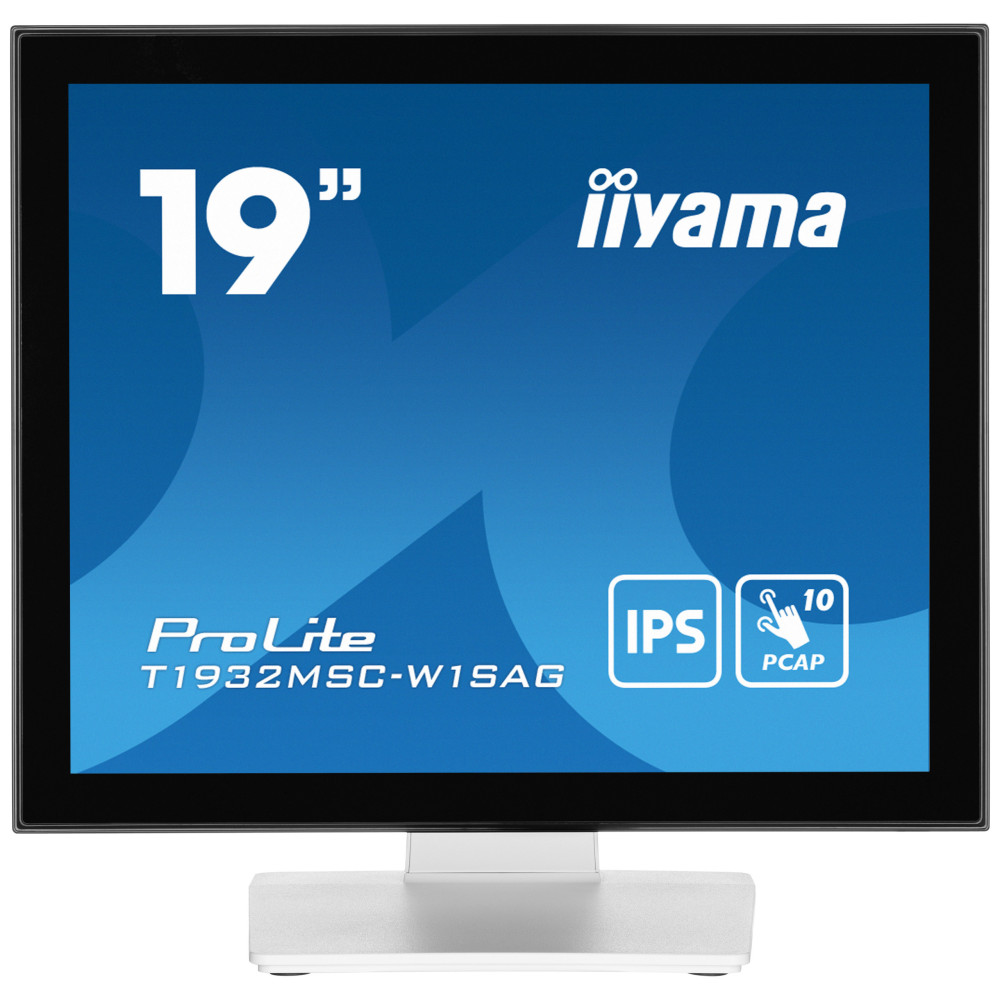 iiyama ProLite T1932MSC-W1SAG écran plat de PC 48,3 cm (19") 1280 x 1024 pixels Full HD LED Écran tactile Dessus de table Blanc iiyama ProLite T1932MSC-W1SAG écran plat de PC 48,3 cm (19") 1280 x 1024 pixels Full HD LED Écran tactile Dessus de table Blanc