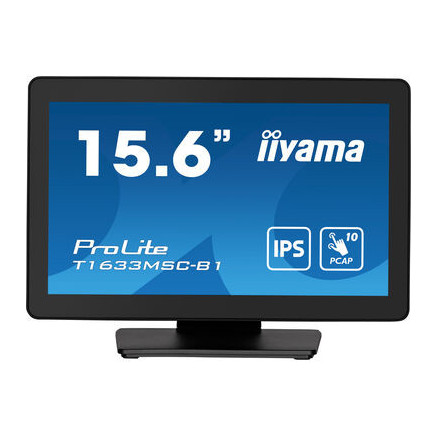 iiyama ProLite T1633MSC-B1 écran plat de PC 39,6 cm (15.6") 1920 x 1080 pixels Full HD LCD Écran tactile Noir