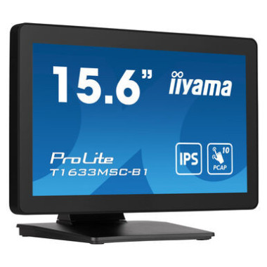 iiyama ProLite T1633MSC-B1 écran plat de PC 39,6 cm (15.6") 1920 x 1080 pixels Full HD LCD Écran tactile Noir