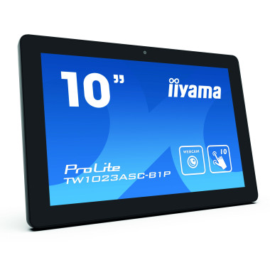 iiyama TW1023ASC-B1P écrans d’affichage de salle de réunion 25,6 cm (10.1") 1280 x 800 pixels LED 802.11b, 802.11g, Wi-Fi 4