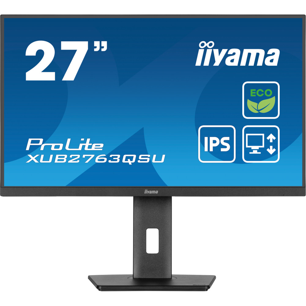iiyama ProLite XUB2763QSU-B1 écran plat de PC 68,6 cm (27") 2560 x 1440 pixels Full HD LED Noir iiyama ProLite XUB2763QSU-B1 écran plat de PC 68,6 cm (27") 2560 x 1440 pixels Full HD LED Noir