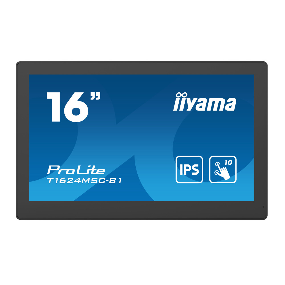 iiyama T1624MSC-B1 affichage de messages Écran plat interactif 39,6 cm (15.6") LCD 450 cd m² Full HD Noir Écran tactile 24 7 iiyama T1624MSC-B1 affichage de messages Écran plat interactif 39,6 cm (15.6") LCD 450 cd m² Full HD Noir Écran tactile 24 7