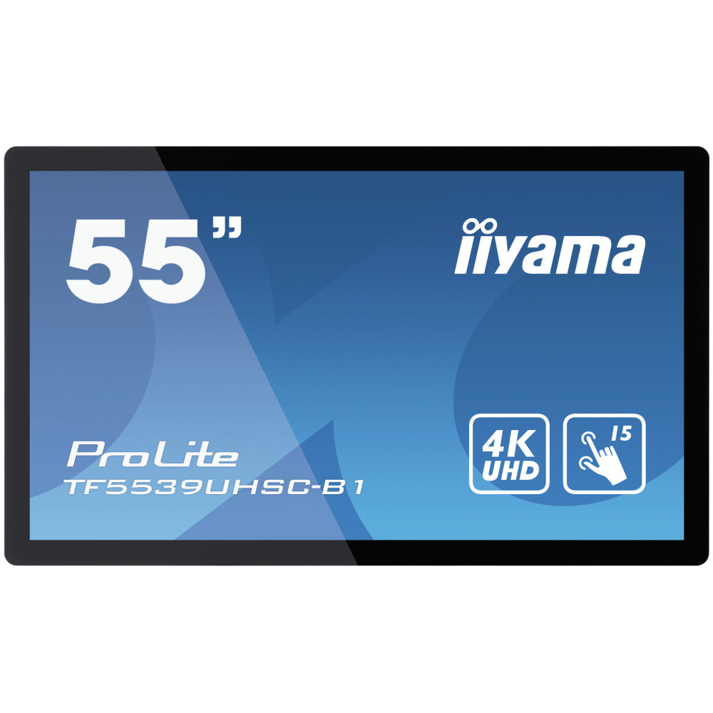 iiyama ProLite TF5539UHSC-B1AG écran plat de PC 139,7 cm (55") 3840 x 2160 pixels 4K Ultra HD LED Écran tactile iiyama ProLite TF5539UHSC-B1AG écran plat de PC 139,7 cm (55") 3840 x 2160 pixels 4K Ultra HD LED Écran tactile