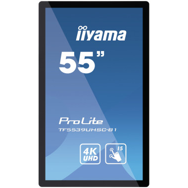 iiyama ProLite TF5539UHSC-B1AG écran plat de PC 139,7 cm (55") 3840 x 2160 pixels 4K Ultra HD LED Écran tactile
