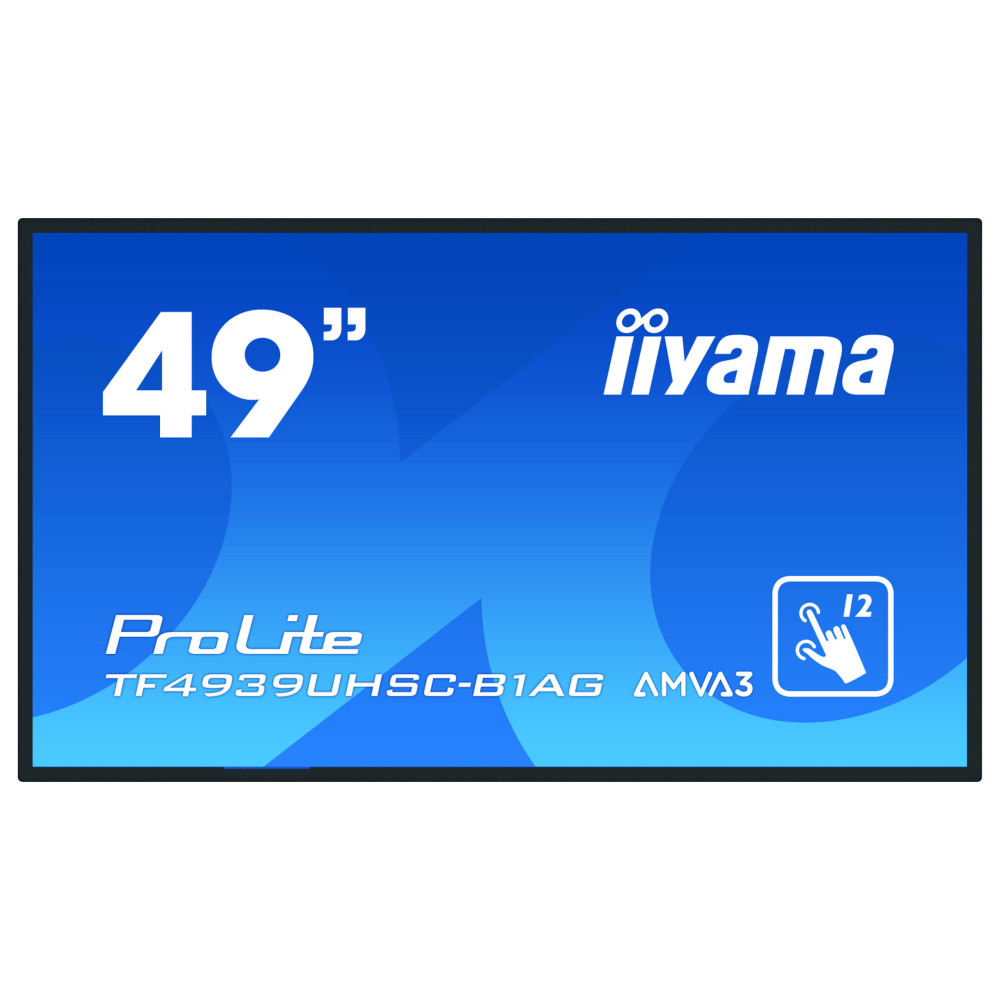 iiyama ProLite TF4939UHSC-B1AG écran plat de PC 124,5 cm (49") 3840 x 2160 pixels 4K Ultra HD LED Écran tactile iiyama ProLite TF4939UHSC-B1AG écran plat de PC 124,5 cm (49") 3840 x 2160 pixels 4K Ultra HD LED Écran tactile