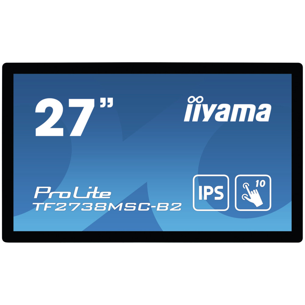 iiyama ProLite TF2738MSC-B2 écran plat de PC 68,6 cm (27") 1920 x 1080 pixels Full HD LED Écran tactile Multi-utilisateur Noir iiyama ProLite TF2738MSC-B2 écran plat de PC 68,6 cm (27") 1920 x 1080 pixels Full HD LED Écran tactile Multi-utilisateur Noir