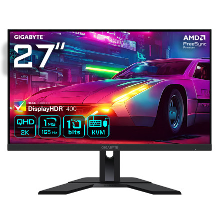 GIGABYTE M27Q Moniteur de jeu 27" QHD - 2560 x 1440, 170Hz, 0,5ms, 350 cd m², FreeSync Premium, Display HDR400, HDMI 2.1,
