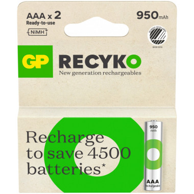 GP Batteries 201241 pile domestique Batterie rechargeable AAA Hybrides nickel-métal (NiMH)