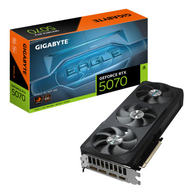 GIGABYTE GeForce RTX 5070 EAGLE OC SFF 12G Carte Graphique - 12 Go GDDR7, 192 bits, PCI-E 5.0, 2587 MHz Core Clock, 3 x DP