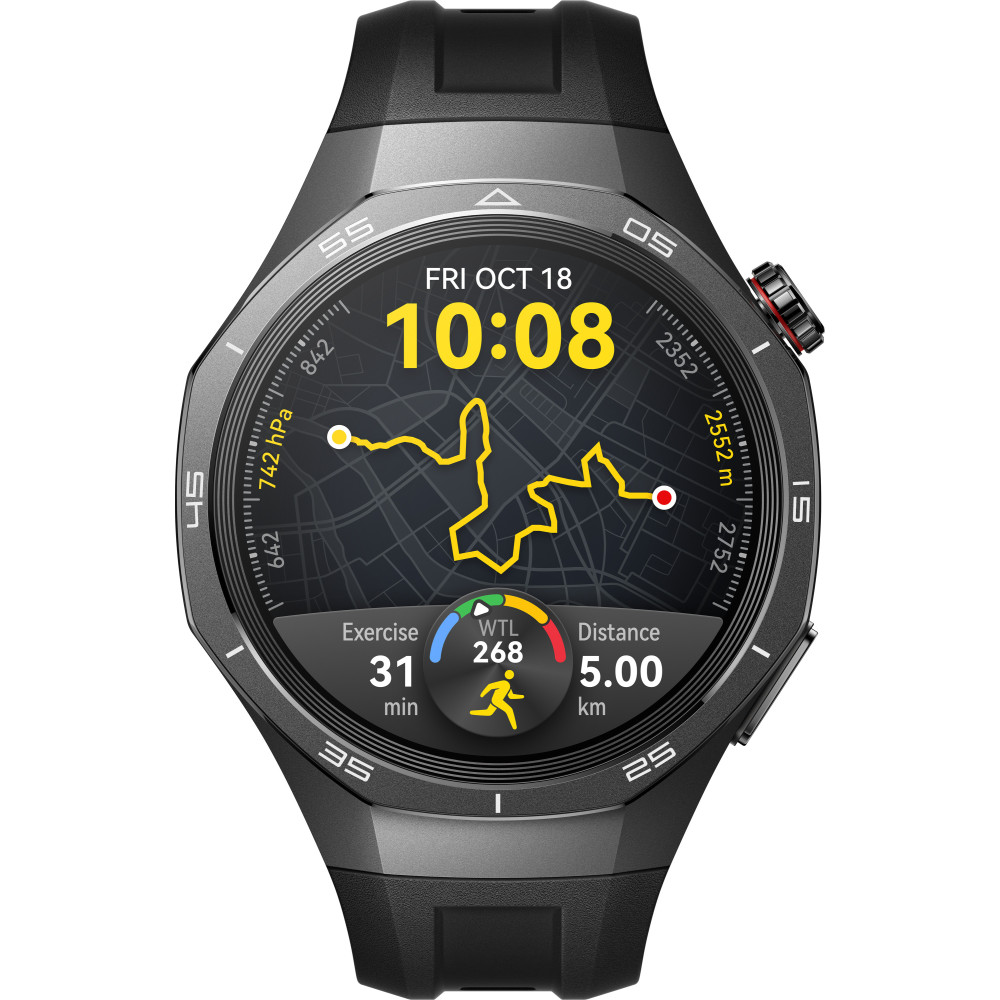 Huawei WATCH GT5 Pro 46mm 3,63 cm (1.43") AMOLED Numérique 466 x 466 pixels Noir GPS (satellite) Huawei WATCH GT5 Pro 46mm 3,63 cm (1.43") AMOLED Numérique 466 x 466 pixels Noir GPS (satellite)