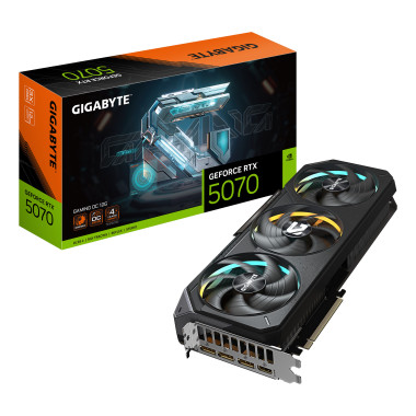 GIGABYTE GeForce RTX 5070 GAMING OC 12G Carte Graphique - 12 Go GDDR7, 192 bits, PCI-E 5.0, 2625 MHz Core Clock, 3 x DP 2.1a, 1