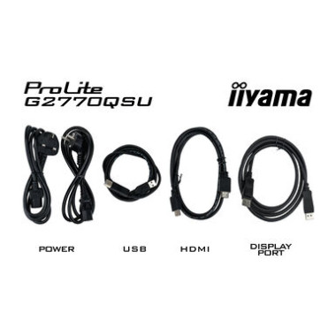 IIYEC046088 IIYAMA G2770QSU-B6 - 27p F-IPS 2560x1440 180Hz 0,2ms 400cd/m² HDMI/DP 2x2W 4xUSB Noir