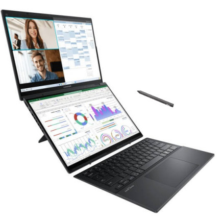 ASUNO045953 ASUS UX8406CA-PZ172X (Zenbook Duo) - 14.5p 2.8K OLED U9-285H 16Go 1To ARC Windows 11 Pro Gris