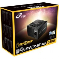 FSP (Fortron) PPA65O52OO FORAL034090 HYPER 80+ PRO 650W Boîte - 80+ White - PFC Actif - Alim CPU : 4+4 + 8 x1 -