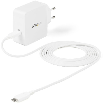 StarTech.com Chargeur Mural USB C - Chargeur USB C pour Ordinateur Portable 60W PD - Câble de 2m - Adaptateur Secteur Universel