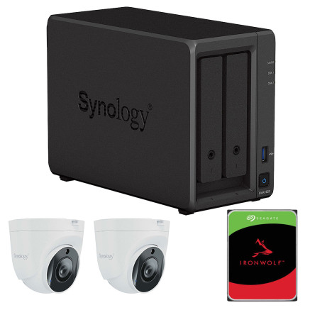 YNI00046582 Kit Synology DVA1622 + TC500 x2 NVR AI 4K + 2x caméras IP + 1 DD 1To